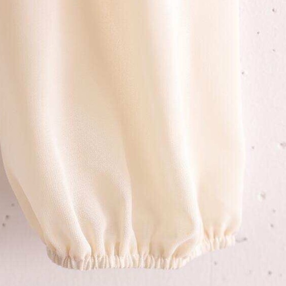 Chic Chiffon Crochet Knit Blouse - Picture 11 of 14